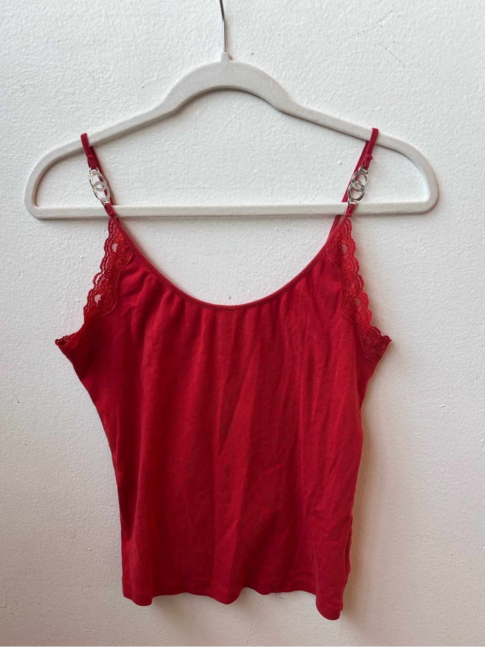 City lights Red Lace-Trim Cami Tank Top - Women